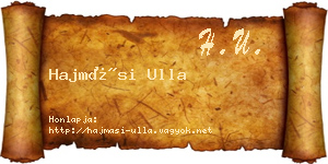 Hajmási Ulla névjegykártya